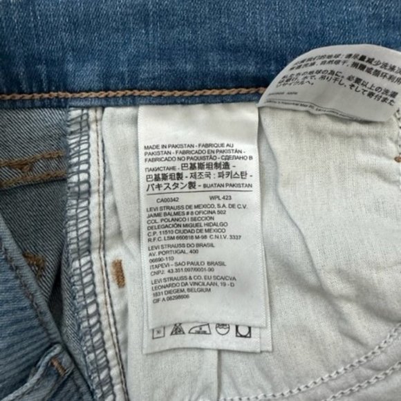 LEVIS 710 Railroad Striped Super Skinny Crop Jean 25 - Picture 7 of 9